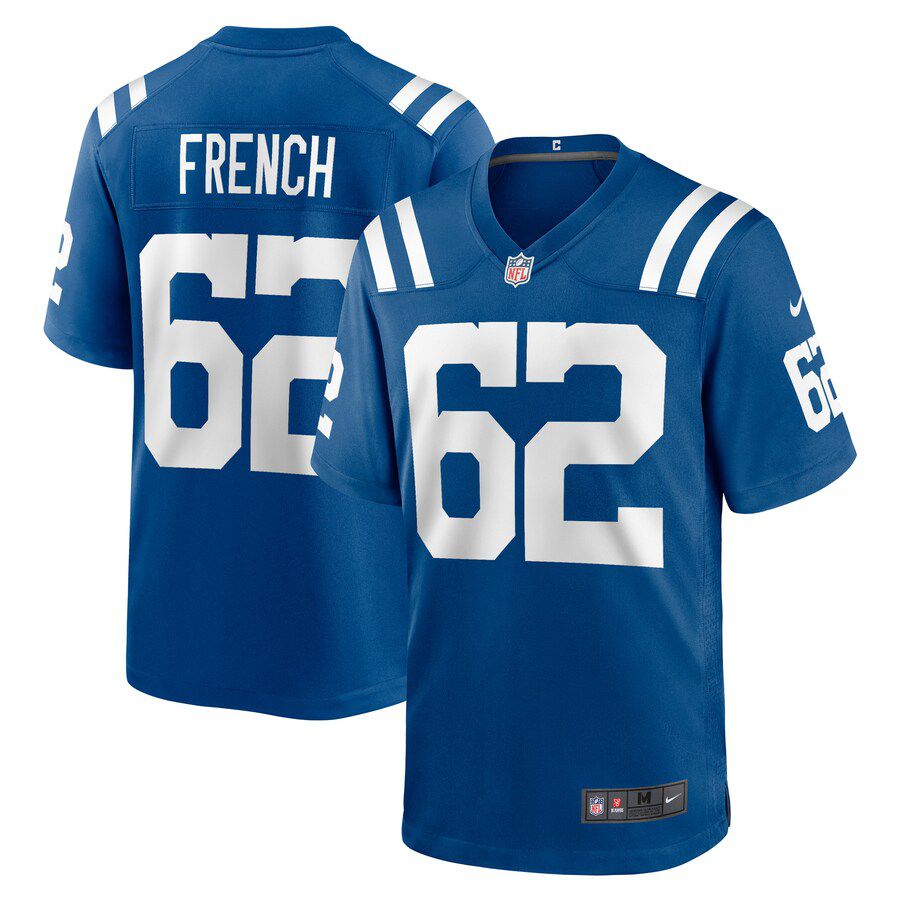 Men Indianapolis Colts #62 Wesley French Nike Royal Game Player NFL Jersey